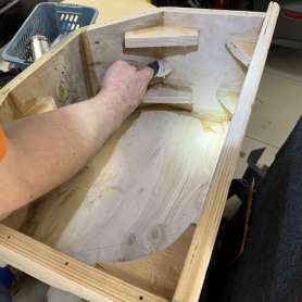 Процесс изготовления корпуса сабвуфера в Ford Mustang