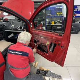 Акустическая шумоизоляция дверей Renault Logan