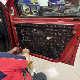 Акустическая шумоизоляция дверей Renault Logan